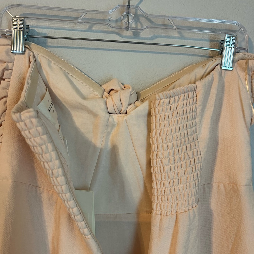 Women’s Sezane Dress Robe Ondine nude pink Short Dress US 10 FR 42 Designer - Picture 6 of 9